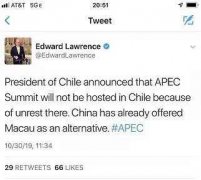 智利突然放弃APEC，中美磋商进展顺利按原
