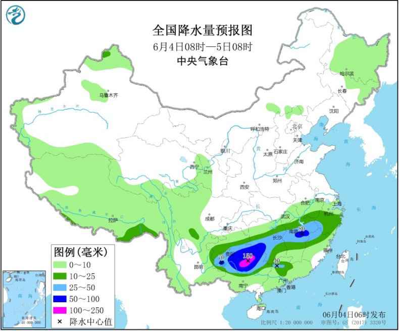 江南华南有持续性强降水 华北黄淮有持续性高温天气